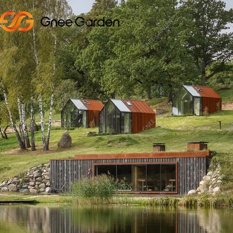 Corten Facade Curtain Wall Decorated