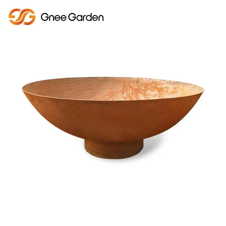 Corten Outdoor Propane Fire Pit Backard