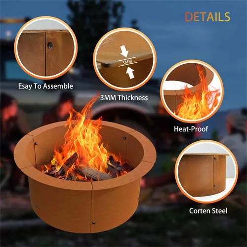 Corten Χειροποίητα σφυρηλατημένα Fire Pits