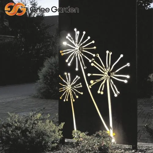 Corten Steel Outdoor Privacy Screen με μοτίβο πικραλίδα