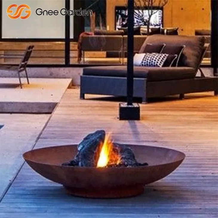 Σχεδιασμός πυρκαγιάς Corten Round Grill Fire Bowl