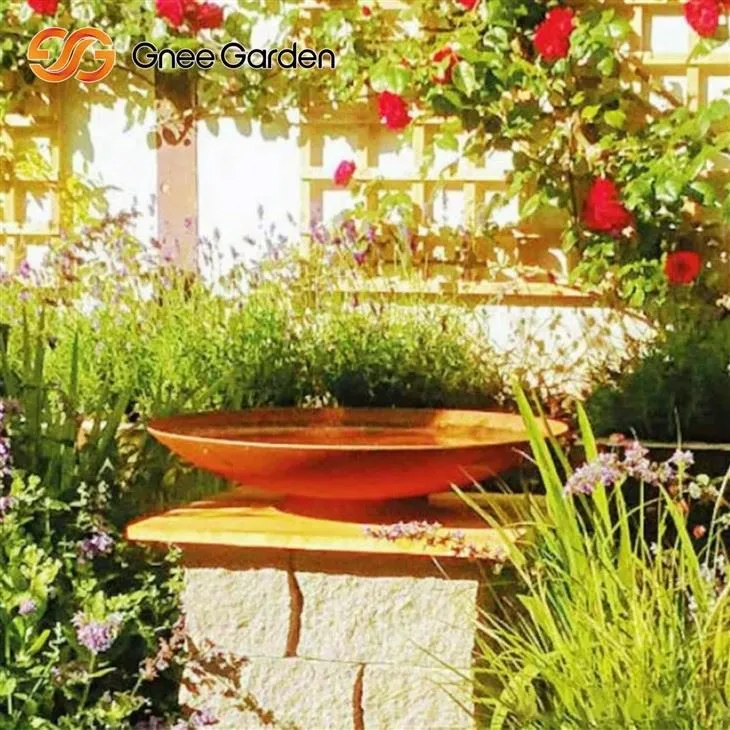 Corten Steel Fire Pit με διπλή λειτουργία σχάρας