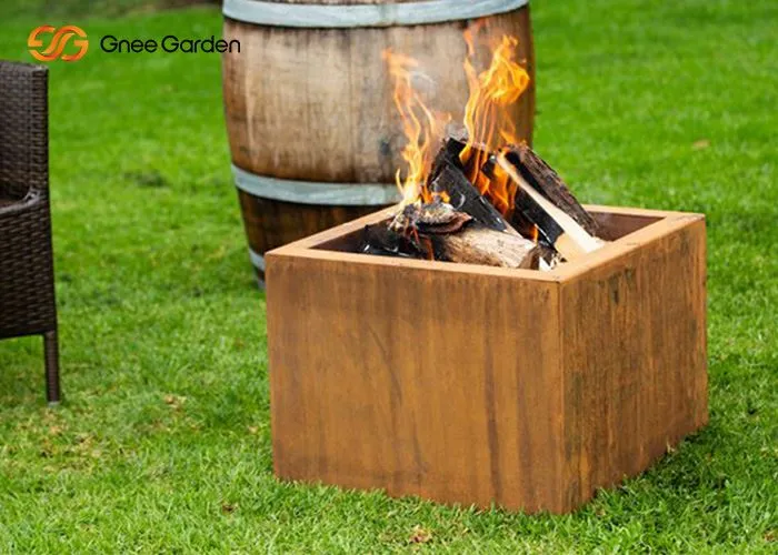 Corten Steel Curved Fire Pit