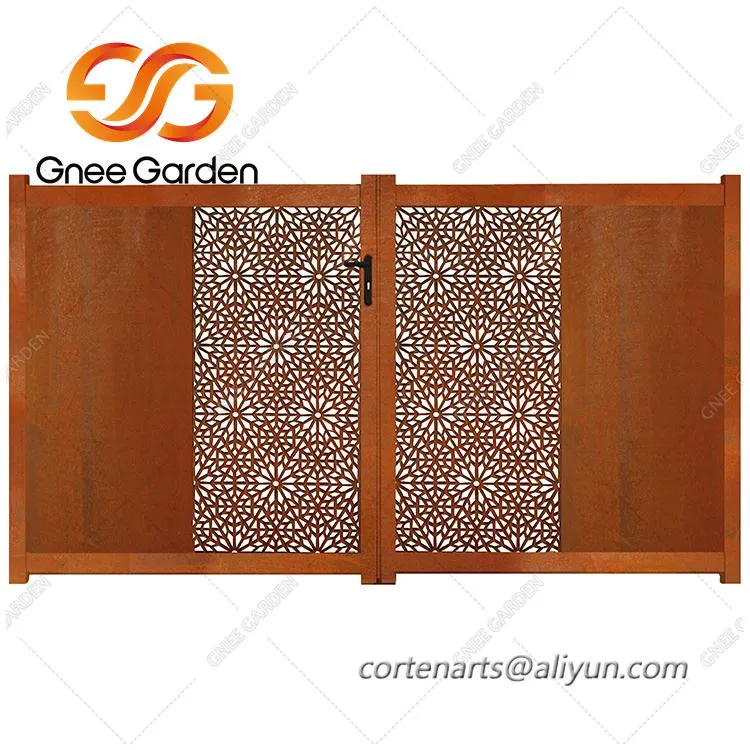 Corten Steel Μεταλλική Διακοσμητική Πύλη εξωτερικού χώρου