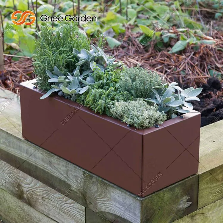 Σειρά Corten Steel Long Box Planter
