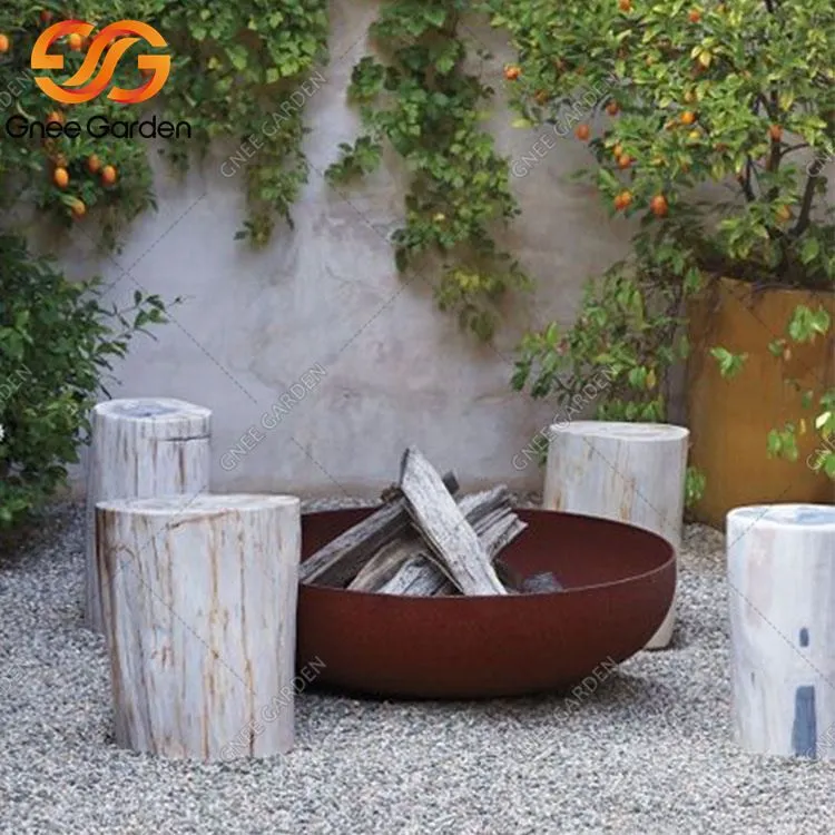 Καύση ξύλου Corten Steel